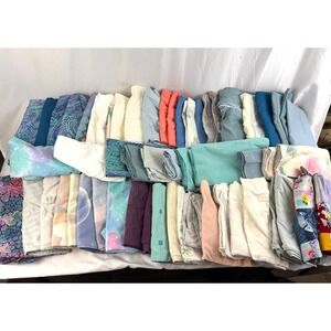 Huge Vintage Pillowcase Fabric Lot 40+ Cotton Pillow Cases Quilt Craft Sewing